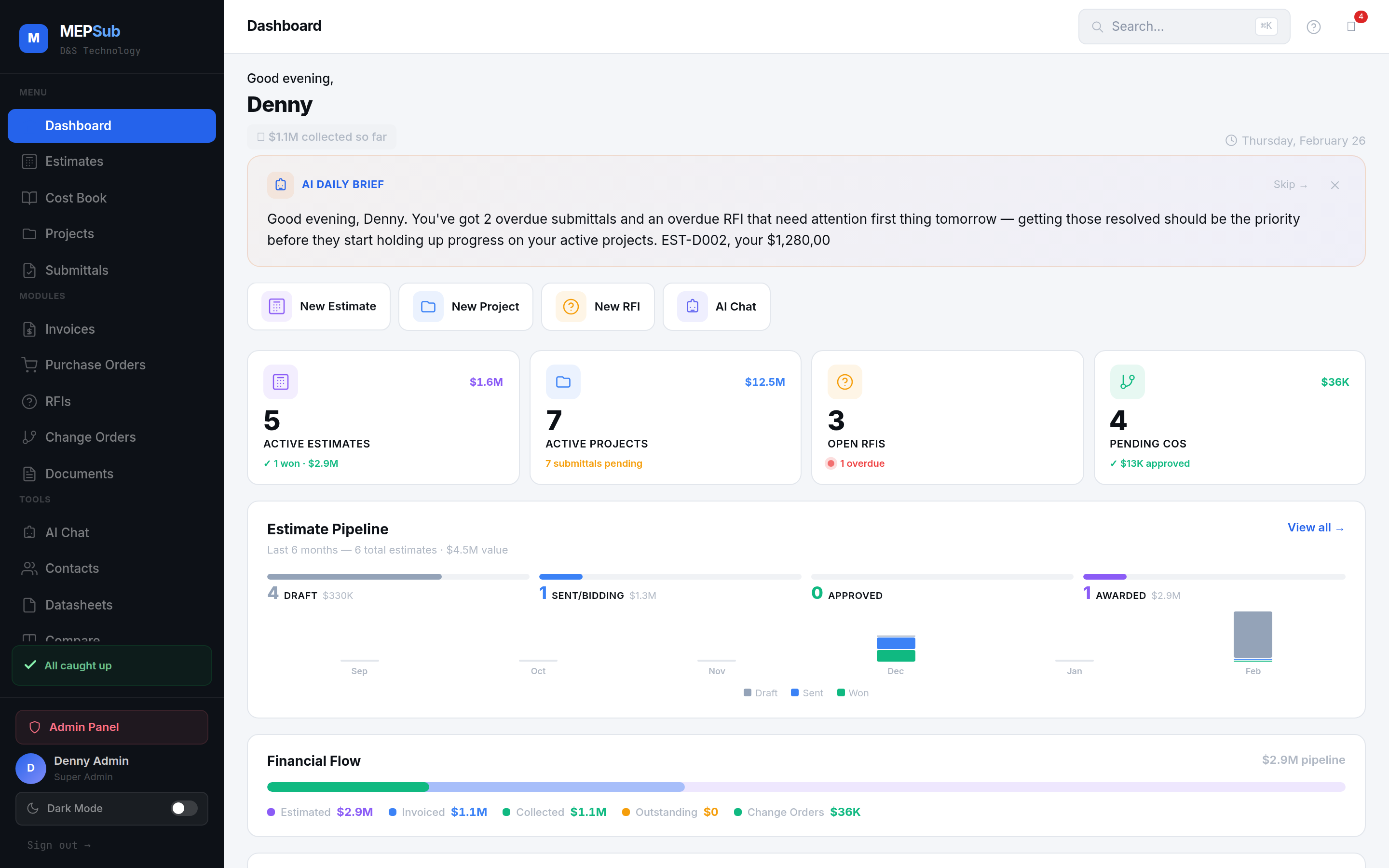 Quick access to AI Chat from the dashboard sidebar